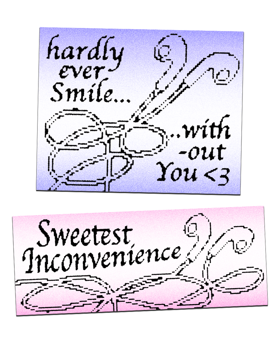 Pls. Do not Untangle (2025) Alternate version. Design Blue design inspired by "Hardly Ever Smile" by POiSON GiRL FRiEND. Concept 