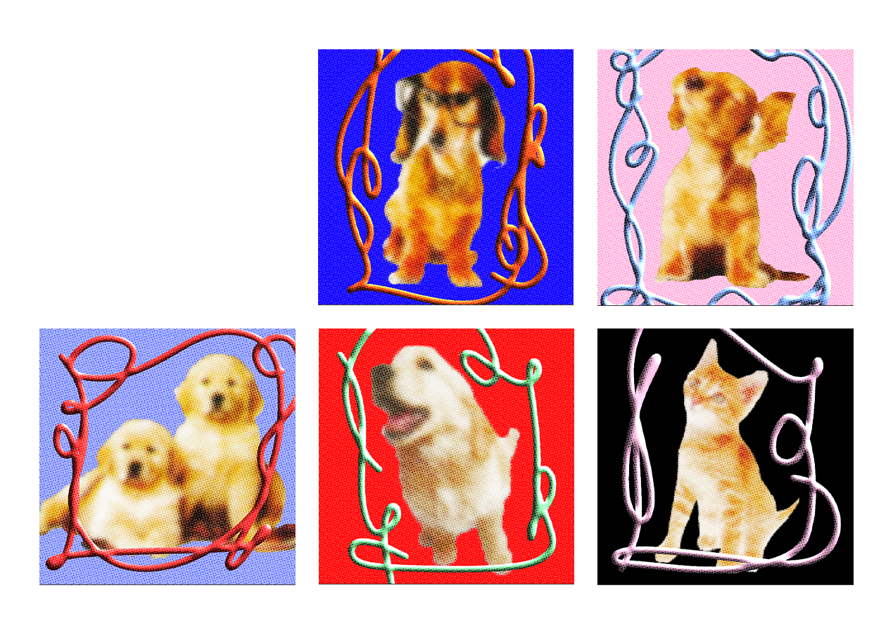 Mob Spawner (2025) Design A fun experiment with colors, shapes, textures, and cheap scanned stickers~