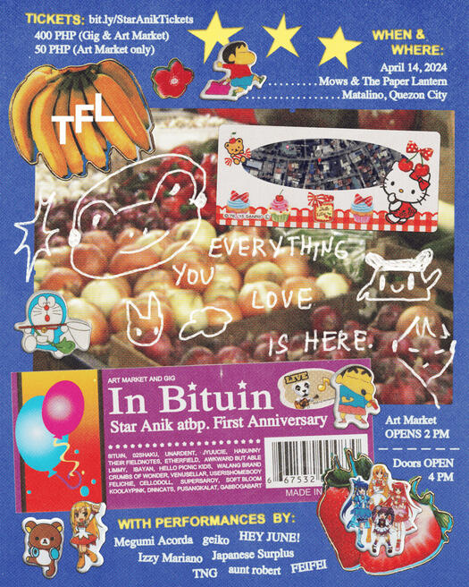 In Bituin: Star Anik atbp. Anniversary Event (2024) Mixed media collage. Collaboration with @8ituin